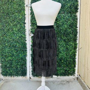 Gorgeous Studded Fringe Skirt XS